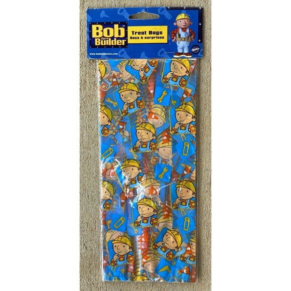 2 pk Bob the Builder Birthday Party Supplies Goody Loot Sack Set of 12 - Picture 2 of 3